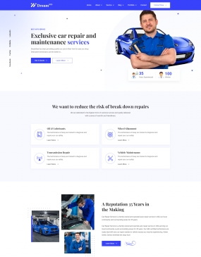 汽车故障维修保养服务网站模板